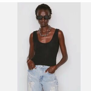 Frame Denim Black Tank Top
